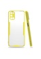 Mutcase - Oppo Uyumlu A52 - Kılıf Kenarı Renkli Arkası Şeffaf Parfe Kapak - Sarı