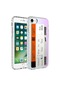 Noktaks - iPhone Uyumlu 8 - Kılıf Kenarlı Renkli Desenli Elegans Silikon Kapak - No1