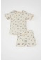 Defacto Kız Bebek Meyve Desenli Kısa Kollu Şortlu Pijama Takımı C3481a524hser134