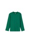 Lovetti Yeşil Kız Çocuk Unısex Sıfır Yaka Uzun Kol Tişört 9008Y018