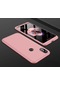 Tecno-Xiaomi Mi A2 Lite - Kılıf 3 Parçalı Parmak İzi Yapmayan Sert Ays Kapak - Rose Gold