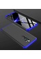 Tecno - Oppo A5 2020 - Kılıf 3 Parçalı Parmak İzi Yapmayan Sert Ays Kapak - Siyah-mavi