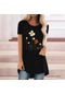 Poliüretan Yılan Derisi Baskılı Kısa Kollu Unisex T-shirt Siyah