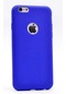 Noktaks - iPhone Uyumlu 6 Plus / 6s Plus - Kılıf Mat Renkli Esnek Premier Silikon Kapak - Saks Mavi