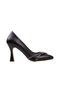 M2s Siyah Taş Detaylı Kadın Klasik Ayakkabı Siyah