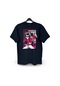 Andromeda Shun Saint Seiya Baskılı Loose Fit Bisiklet Yaka Unisex Tişört Siyah 001