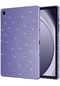 Mutcase - Galaxy Uyumlu Galaxy Tab S9 Fe - Kılıf Simli Parlak Görünümlü Koton Tablet Kılıfı - Derin Mor