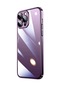 Noktaks - İphone Uyumlu İphone 14 Pro Max - Kılıf Sert Renkli Çerçeveli Koruyucu Riksos Kapak - Siyah