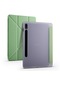 Noktaks - Samsung Galaxy Uyumlu Tab S7 T870 - Kalem Bölmeli Standlı Origami Tablet Kılıfı - Açık Yeşil