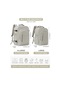 Su Geçirmez Seyahat Sırt Çantası Kabin Çantası 40x20x25 Ryanair Çanta, Kolej Khaki Large Khaki