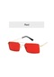 Kırmızı Markalar Tasarım Kadın Anti-yansıtıcı Ayna Güneş Gözlüğü Moda Metal Kare Gözlük Klasik Erkekler Açık Güneş Gözlükleri Uv400