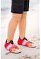 Kiko Kids Summer Havuz Plaj Kız Çocuk Deniz Ayakkabısı 7531 Kırmızı Kırmızı