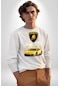 Lamborghini Unisex Beyaz Sweatshirt Beyaz