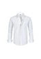 Ikkb Erkek İş Günlük Fermuarlı Oxford Uzun Kollu Gömlek Beyaz