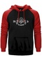 Machine Head Classic Crest Kırmızı Renk Reglan Kol Kapşonlu Sweatshirt