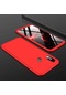 Tecno-Xiaomi Mi 8 Se - Kılıf 3 Parçalı Parmak İzi Yapmayan Sert Ays Kapak - Kırmızı