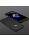 Kilifone - İphone Uyumlu İphone 6 Plus / 6s Plus - Kılıf 3 Parçalı Parmak İzi Yapmayan Sert Ays Kapak - Siyah