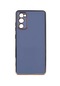 Tecno - Samsung Galaxy Uyumlu A03s - Kılıf Parlak Renkli Bark Silikon Kapak - Mavi Açık