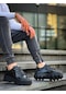 Shoecide Kb-056 Siyah Rugan Siyah Yüksek Taban Günlük Spor Ayakkabı Siyah2 Siyah