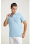 Ds Damat6Hc14Ort51000 Regular Fit Polo Yaka Nakışlı Erkek T-Shirt Açık Mavi
