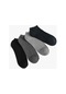Koton Basic 4'lü Patik Çorap Seti Çok Renkli Gri 4sam80186aa