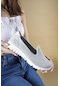 Riccon Kadın Sneaker 0012801gri Beyaz-gri Beyaz