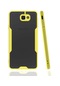 Mutcase - Samsung Uyumlu Galaxy J7 Prime / J7 Prime Iı - Kılıf Kenarı Renkli Arkası Şeffaf Parfe Kapak - Sarı