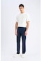 Defacto Regular Fit Normal Kesim Yazlık Düz Paça Chino Kanvas Pantolon D7349ax25spnv256 Lacivert