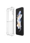 Kilifone - Samsung Uyumlu Galaxy Z Flip 5 - Kılıf Kenar Köşe Korumalı Nitro Anti Shock Silikon - Renksiz