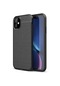 Noktaks - iPhone Uyumlu 11 - Kılıf Deri Görünümlü Auto Focus Karbon Niss Silikon Kapak - Siyah
