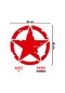 Star Sticker Model 5 - 4x4 Sticker - Off Road Sticker - Jeep Sticker - 50cm X 50cm - Kırmızı