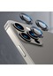 Noktaks - İphone Uyumlu İphone 11 Pro Max - Kamera Lens Koruyucu Cl-07 - Koyu Gri