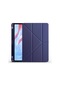 Kilifolsun Huawei Uyumlu Honor Pad X9 11.5' Kalem Bölmeli Stand Olabilen Origami Tri Folding Kılıf Lacivert