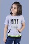 Toontoy Erkek Çocuk Kanguru Cepli Neon Baskılı Tişört Gri Melanj