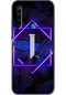 Redmi Note 8 Kılıf Hd Desen Baskılı Arka Kapak + Kırılmaz Cam - Dark Neon Yaprak J Harfi