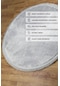 Yuvarlak Comfort Puffy Düz Saçaklı Peluş Halı Gri