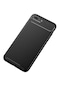 Noktaks - İphone Uyumlu İphone 7 Plus - Kılıf Auto Focus Negro Karbon Silikon Kapak - Siyah