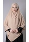 Sütlü Kahve Pratik Hazır Geçmeli Tesettür Eşarp Medine İpeği Bağcıklı Çift Katlı Sufle Hijab 2302 26