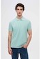 Ds Damat Regular Fit Açık Turkuaz Pike Dokulu %100 Pamuk Kıvrılmaz Polo Yaka Nakışlı T-Shirt 4HC14ORT51000 Turkuaz