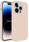 iPhone Uyumlu 13 Pro Kılıf Magsafe Wireless Şarj Özellikli Pastel Renk Silikon Lopard Plas Kapak - Pembe Açık