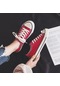 Canva Kadın Kalın Taban Yüksek Ayakkabı Yeni 2024 Bahar Öğrenci Kore Tarzı Low-top Classic Red 36 Standard Code Low-top Classic Red