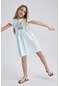 Defacto Kız Çocuk Baskılı Kısa Kollu Penye Elbise Z6912a623smgn1027