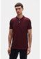 Ds Damat Regular Fit Mürdüm %100 Pamuklu Uzun Ömürlü Kıvrılmaz Polo Yaka Nakışlı T-shirt 4hc14ort51000 MÜRDÜM