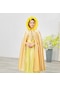 Prenses Pelerinli Bebek Küçük Kızlar Kapşonlu Kadife Pelerin Süslü Elbise Sarı