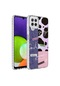 Kilifone - Samsung Uyumlu Galaxy M22 - Kılıf Kenarlı Renkli Desenli Elegans Silikon Kapak - No8