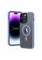 Kilifone - İphone Uyumlu İphone 13 Pro Max - Kılıf Kablosuz Şarj Destekli Hibrit Magsafe Kapak - Mavi Açık