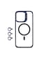 Tecno - İphone Uyumlu İphone 15 Pro Max - Kılıf Kablosuz Şarj Destekli Standlı Lensli Klon Magsafe Kapak - Siyah
