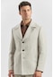 Kaşe Kırlangıç Yaka Desenli Astarlı Slim Fit Dar Kesim Klasik Mont 1007245150-açık Bej Açık Bej