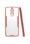 Kilifone - Xiaomi Uyumlu Redmi Note 8 Pro - Kılıf Kenarı Renkli Arkası Şeffaf Parfe Kapak - Pembe