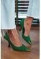Alissa Çimen Yeşili Burun Yeşil Mat Detay Kadın Stiletto